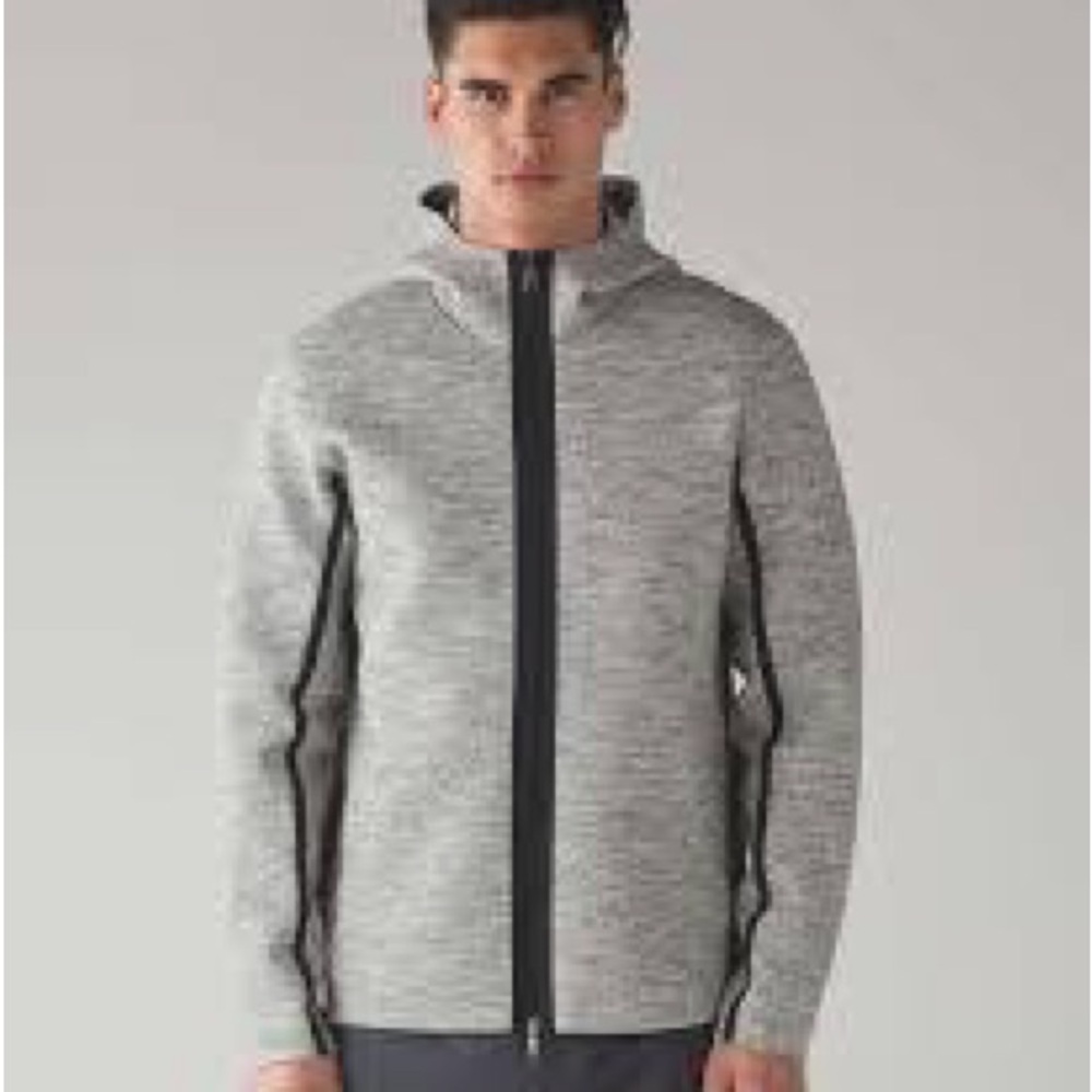 Men Lululemon Stratum Gray Full-Zip Hoodie